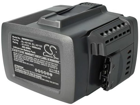 vhbw Akku kompatibel mit Gardena 536Li XP, 536LiPT5, 536LiRX, 540iBX, 967098301, 967893814 Rasenmäher Akku-Gartengerät(5000mAh, 40V, Li-Ion)