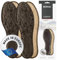 BERGAL LAMBSKIN 2 Paar Premium Lammfell-Sohlen aus extra dickem, echtem Fell, ultra wärmende Winter-Einlagen mit Kork-Isolierschicht, warme Thermosohle, Schaffell Schuheinlagen Gr. 43