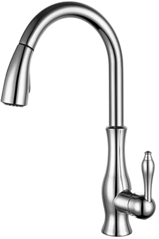 Gebürstetes Gold Schwenk-Küchenspüle Wasserhahn herausziehbarer Sprüher Einhandmischer (Größe : 6624MB)