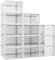 MYHMCT Cajas para zapatos, 12 cajas de plástico transparente apilables para zapatos con puerta magnética, para zapatos de hasta la talla 46