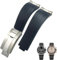KKFAUS Bracelet de montre en caoutchouc avec boucle courte pour Rolex Daytona Submariner Role OYSTERFLEX Yacht Master Small Wrist Silicone 20 mm 21 mm, 20 mm, Agate