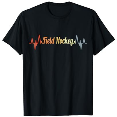 Vintage Hockey Herzlinie Hockeyspieler T-Shirt