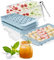 Trongle Mini Ice Cube Tray Balls, 99PCS Ice Ball Molds for Freezer, 3 Trays and 1 Ice Bucket, Scoop & Plier, Easy to Remove, Reusable Ice Trays, Good for Freezer Cocktail Coffee Tea (Blue)