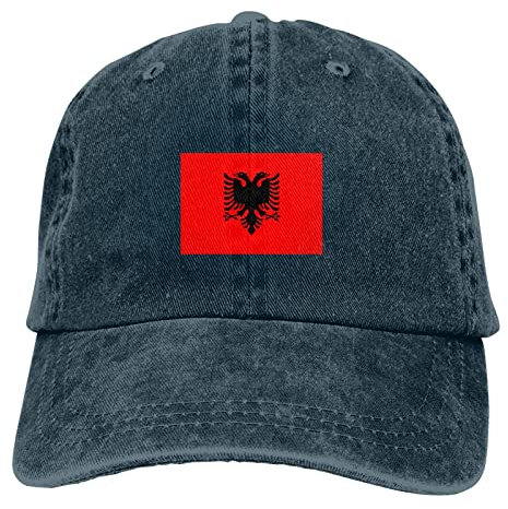 456 Herren Damen Baseboard Baseballkappe Flagge Albaniens Cotton Cap Vintage Outdoor Hut Verstellbar Denim Hut Für Sport Draussen Angeln