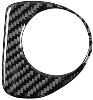 ZAPORA Innenaufkleber Carbon Faser Auto Schlüssel Zündung Start Loch Dekorative Ring Rahmen Trim Aufkleber Für Ford F150 Für Raptor 2016-2020