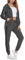 Parabler Damen Freizeitanzug Zweiteiler Jogginganzug Set Jogger Sportanzug Sportbekleidung Elegante Tracksuit Sportwear Dunkelgrau S