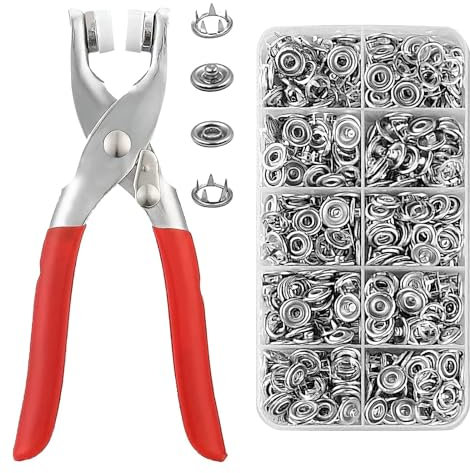 Hohldruckknöpfe, Knopfwerkzeuge, Druckknopf-Set, 100 Sets Druckknöpfe Metall Snaps Fastener Nahtlose Knöpfe Nähzubehör