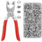 Hohldruckknöpfe, Knopfwerkzeuge, Druckknopf-Set, 100 Sets Druckknöpfe Metall Snaps Fastener Nahtlose Knöpfe Nähzubehör
