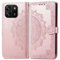 BIIULHCI Phone Case for Blackview Wave 6C/Oscal Flat 1C,PU Leather Wallet Full Cover with Card Slots and Kickstand,Flip Protective Case for Blackview Wave 6C Pink