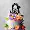 My LOVE - Cake Topper - Blumenstecker - Tortenstecker personalisiert in 7 Farbe Aus MDF Holz Tortenaufleger - Tortenfigur, Kuchen Deko - Blumen Deko (#R6)