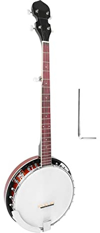 Banjo à 5 Cordes 38 Pouces Sapele Banjo à 5 Cordes, Instrument de Musique à en érable avec clé pour Débutant Adulte