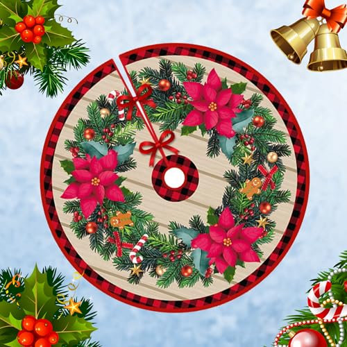 JAADU Gonna per Albero di Natale,36 inches / 90 cm Decorazioni Natalizie, Tappeto Albero di Natale Gonna Base Tappetino Copertura per Decorazione Capodanno Casa Festa Forniture