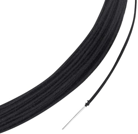 BENECREAT 20 m Fili Floreali Nero Filato Cappelleria Rivestito in Cotone 1,5 mm Fili di Asta di Ferro per Artigianato Fiorista Forniture per Cucito Accessori per Fabbricazione di Bordi