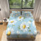Spannbetttuch Bedruckte Spannbettlaken 160 x 200 cm Weiche Microfaser Spannbettlaken Set Blumen Gänseblümchen Motiv Spannbetttuch Hellblau Spannbettlaken für bis 30 cm Matraze