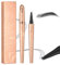 Augenbrauenstift Wasserfest, 3D Microblading Augenbrauenstift Eye Brow Pencil mit 4 Gabelspitze Applikator, Dunkelbraun Eyebrow Pencil Erzeugt Mühelos Natürlich Aussehende Brauen (4#-Schwarz)