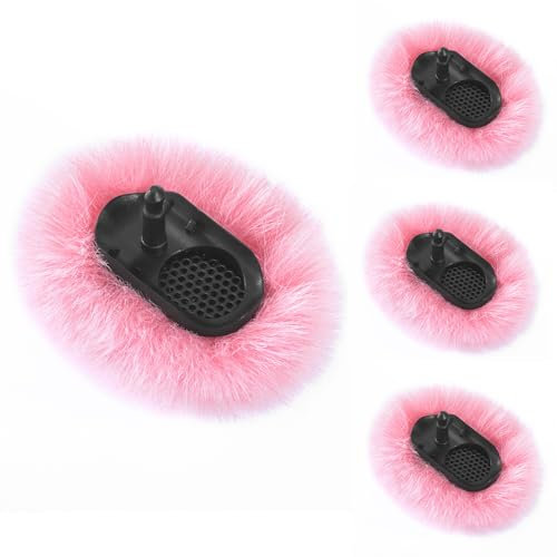 PhantAccy Microphone Windscreen for DJI Mic-2, Replacement Pop Filter & Wind Muff, Anti-Pop & Noise Canceling Fuzzy Cover, Only for DJI Mic-2 Wireless Microphone (Not for DJI Mic-1) (Pink, 4-PCs)