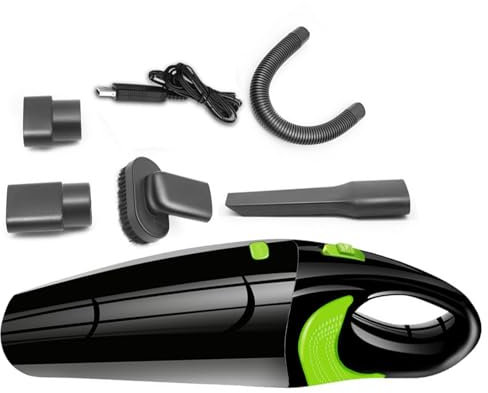 YUGSHNKFC Nettoyeur de voiture portable humide/sec avec aspiration puissante 120 W 4000 Pa pour la maison et la voiture Nettoyage facile