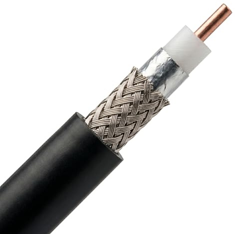 Silex | Cable Coaxial RG8 50 Ohm Tipo LMR400 | Conexión RF de Baja pérdida para Antenas WiFi, 4G LTE y Radio | Técnicos telecomunicaciones y Redes inalámbricas| 100 Metros