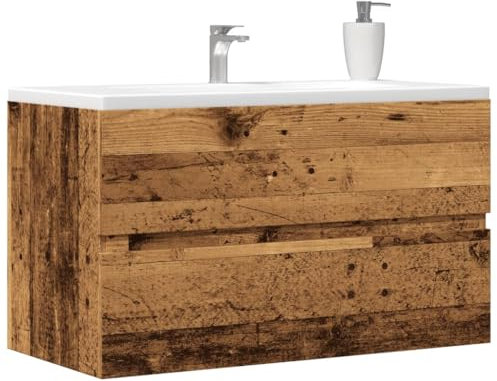 Jiangboyue-856249 - Mueble para fregadero (madera antigua, 90 x 38,5 x 45 cm)