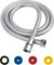 GIUSOBG Flexible de Douche Universel 1,5M/59IN Flexible de Douche Argent Tuyau de Douche en Acier Inoxydable, Raccord Fileté Universel G1/2 Flexible Douchette avec 4 Limiteur de Débit d'eau