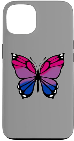 Schmetterling mit Farben der Bisexuellen Pride Flagge, LGBTQ, Bi Hülle für iPhone 13