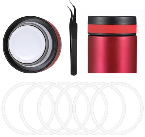6 Stück Silikon Dichtungs für Flaschen 5cm Ersat O-Ring Dichtungen Silikondichtung mit Pinzette Ersatzdichtungsset für Trinkflasche Isolierbecher Thermobecher Kaffeebecher Ersatzdeckel