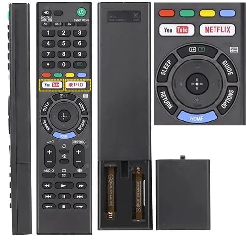 Enginess® Telecomando di ricambio per TV Sony RMT-TX300E, compatibile con Smart TV LED Sony Bravia KDL/KD/KDL-WE, XE, XF, XG, nessuna configurazione necessaria, pulsanti Netflix YouTube, telecomando