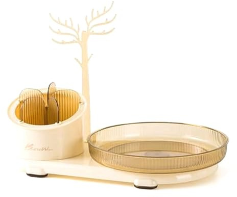 Flaroey Makeup Organizer 360° Rotating Makeup Organizer for Vanity Cosmetics, Lipsticks, Jewelry A