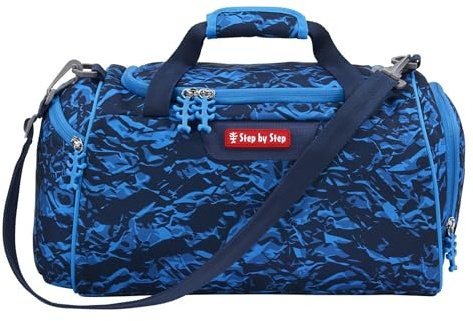 Step by Step Sporttasche Manta Rio, blau, mit Nasswäschefach, Abnehmbarer Tragegurt, Verstellbarer Schultergurt für Jungen 1. Klasse, 13 L