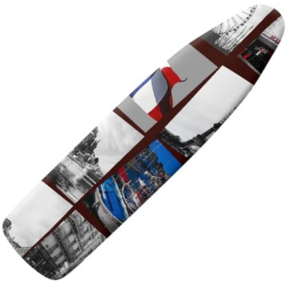 Ironing Board Covers 122 x 38cm Grey Building Easy-Fit for Protecting Ironing Board Size Up to 122 x 40cm, Universal Elasticated Cover