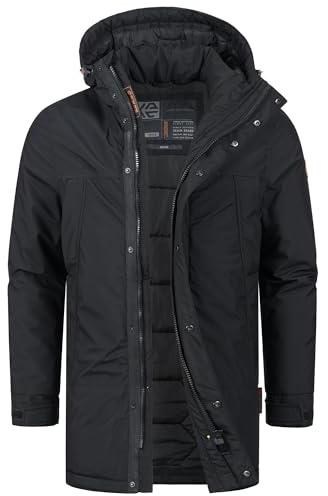 Indicode Herren INBenyot Parka Herrenjacke Übergangsjacke mit Kapuze | Vielseitige Outdoorjacke im zeitlosem Design, Übergangsjacke, Parka, Herrenjacke, Funktionsjacke, Freizeitjacke für Männer