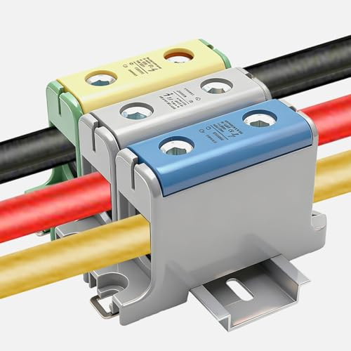 Morsettiera per guida DIN CTRICALVER 220 A AC800 V/DC1000 V - Soluzione di collegamento elettrico industriale per quadri elettrici, energie rinnovabili e circuiti di edifici a corrente forte