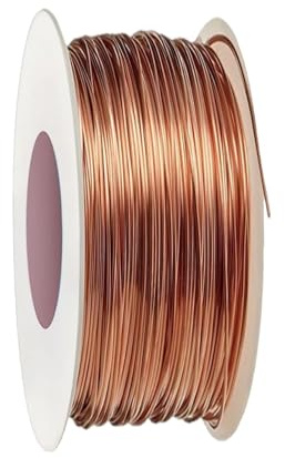 Dwitkul Kupferdraht Reiner Copper Wire 1mm x 20m T2 Blanker Kupferdrähte Basteldraht Schmuckdraht Kupferspulen Kupferspirale für Pflanzen Elektrokultur Gartenarbeit Schweißen Elektrotechnik DIY