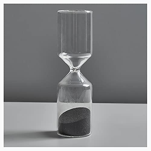 Sablier, Sablier en verre, décoration de bureau, cuisine, compte à rebours, noir(Black,10 minutes)