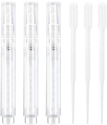 Wall Paint Pen - 3 Piece Refillable Brush Set | 6ml Visible Paint Pen | Pressable Brush for Furniture, Wood, Floors, Black and White Repair Tool