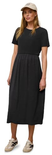 Street One Studio Damen Midi-Kleid mit Rundhals und Strukturmix