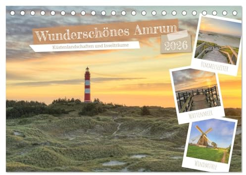 Wunderschönes Amrum (Tischkalender 2026 DIN A5 quer), CALVENDO Monatskalender: Lassen Sie sich verzaubern von der einzigartigen Schönheit Amrums (CALVENDO Natur)