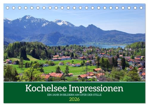 Kochelsee Impressionen - Ein Jahr in Bildern am Ufer der Stille (Tischkalender 2026 DIN A5 quer), CALVENDO Monatskalender: Der malerische Kochelsee im Jahresverlauf. (CALVENDO Natur)
