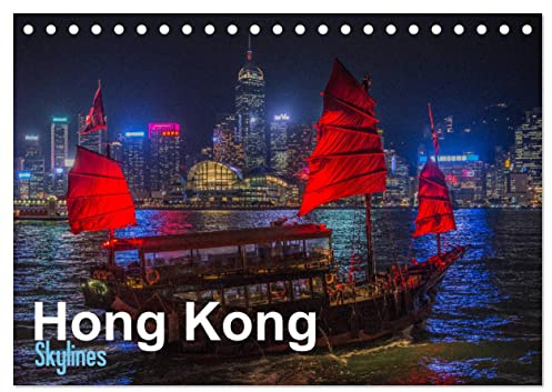 Hong Kong - Skylines (Tischkalender 2026 DIN A5 quer), CALVENDO Monatskalender: Hong Kong spektakulär aus verschiedenen Perspektiven (CALVENDO Orte)