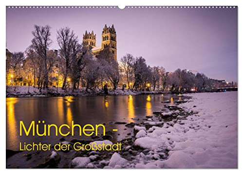 München - Lichter der Großstadt (Wandkalender 2026 DIN A2 quer), CALVENDO Monatskalender: Dämmerungs- und Nachteindrücke aus München (CALVENDO Orte)