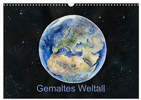 Gemaltes Weltall (Wandkalender 2026 DIN A3 quer), CALVENDO Monatskalender: Handgemalte Bilder vom Weltall (CALVENDO Kunst)