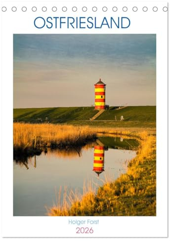 Ostfriesland - Fotos von forstfotografie (Tischkalender 2026 DIN A5 hoch), CALVENDO Monatskalender: Ostfriesland - Land, Deich und Meer (CALVENDO Natur)
