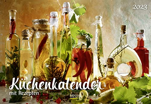 Küchenkalender 2023: Broschürenkalender mit 12 genialen Rezepten. Format 42 x 29 cm inklusive Ferienterminen.