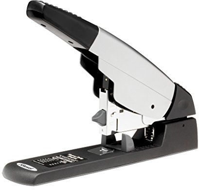 Rexel 2100921 Apollo Heavy Duty Heftgerät, 65 mm, 200 Blatt, 1 Stück, schwarz/chrom