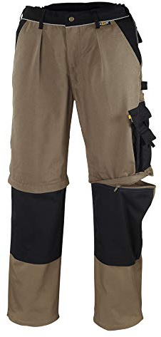 teXXor 2-in-1 Arbeitsbundhose Canvas 320 mit Cordura, 20-008350-98,Khaki (Khaki/Black) ,98