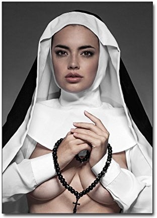Poster Erotik Akt Sexy Nonne - Die Unschuld - Pin Up Pinup erotische Fotografie