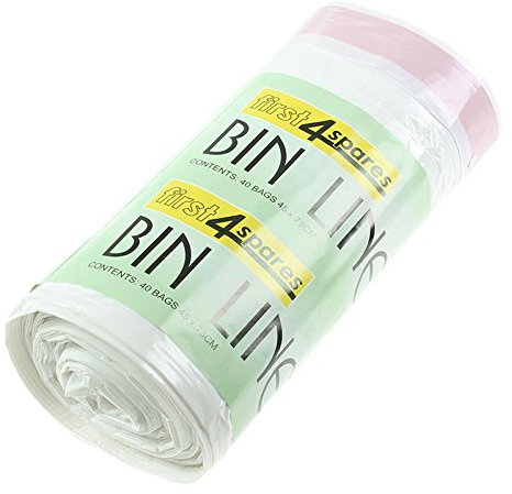 First4spares Easy Tie Durable Bin Liner Sacks 23-30 Litres - 40 Bags Per Roll For Allibert Bins