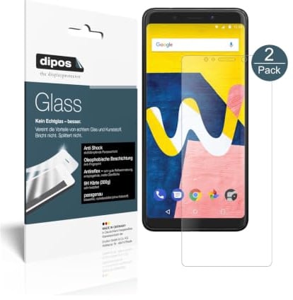 dipos 2x 9H Matte Screen Protector for Wiko View Lite | Anti-Glare, Anti-Reflective, Won't Break or Shatter, No Real Glass, Anti-Shock, Anti-Scratch, Bubble-Free, Easy Installation