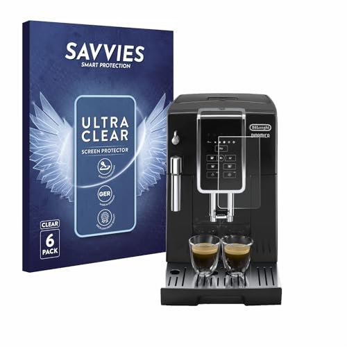 Savvies 6 Stück Schutzfolie für DeLonghi Dinamica ECAM350.15.B Displayschutz-Folie Ultra-Transparent