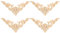Fdit 4 Piezas sin Pintar Madera Tallada Esquina Apliques onlay Marco Muebles decoración del hogar Decorativo Madera Tallada Apliques onlay decoración de la Puerta Apliques de Estilo Europeo(2#)